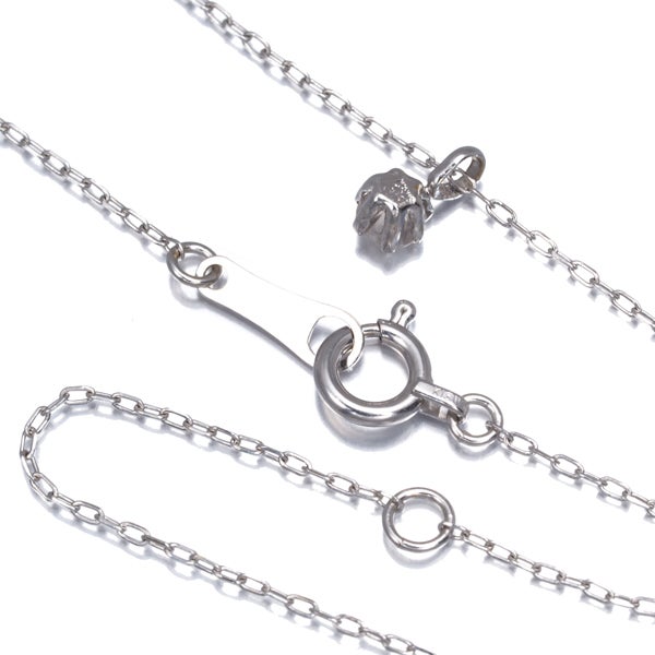  ダイヤ 0.10ct 一粒  ネックレス K18WG 