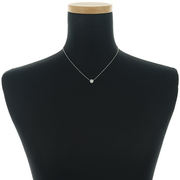 ポンテヴェキオ ネックレス ブラック&クリア ダイヤ 0.14ct/0.01ct  スカル K18WG 