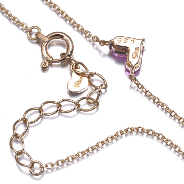 スタージュエリー ネックレス  ピンクサファイア 0.25ct ミステリアスハート  K18PG 