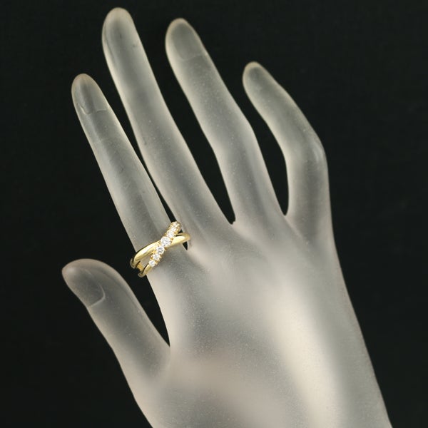 ミキモト リング  ダイヤ 0.29ct  クロスライン 10号 K18YG 