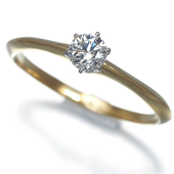 ティファニー リング  ダイヤ 0.24ct ソリティア 11号 K18YG/PLAT 
