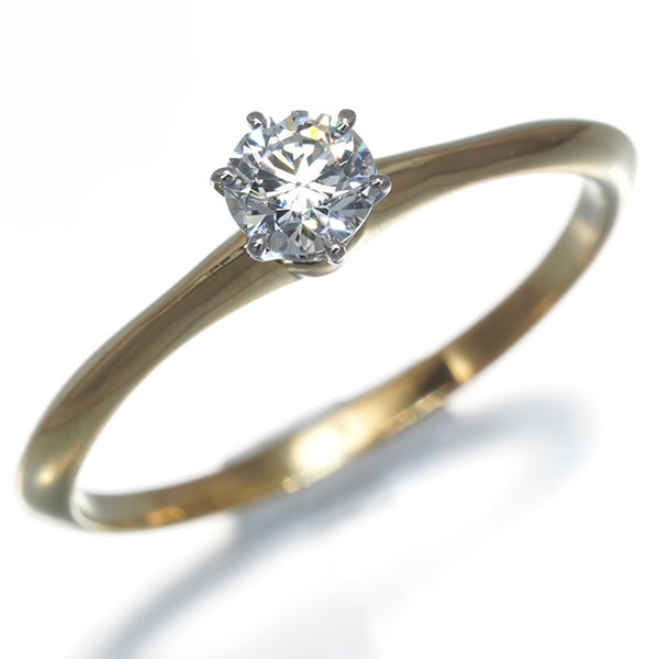 ティファニー リング  ダイヤ 0.24ct ソリティア 11号 K18YG/PLAT 