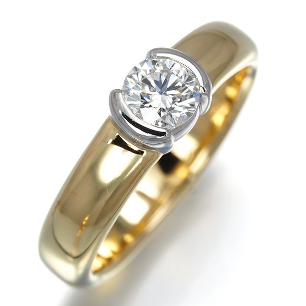 ティファニー リング  ダイヤ 0.40ct ドッツ ソリティア 10号 K18YG/Pt950 