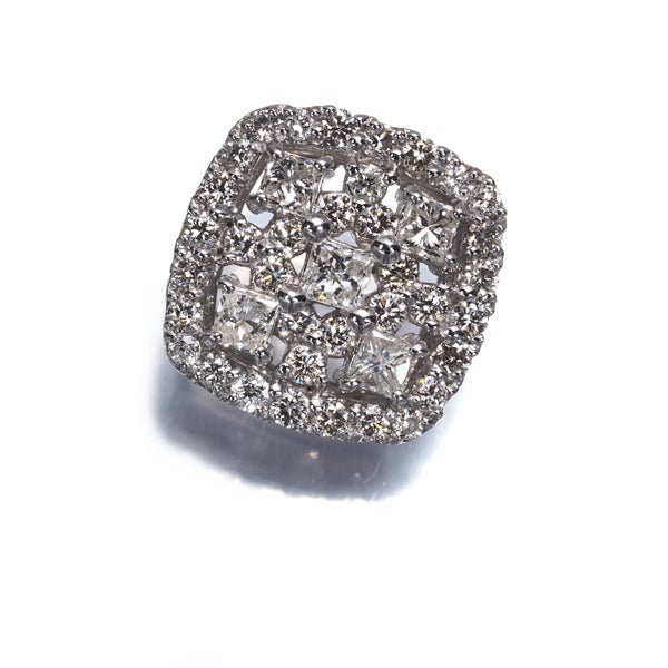  ダイヤ 0.70ct スクエア 2種カット  ペンダントトップ Pt950 