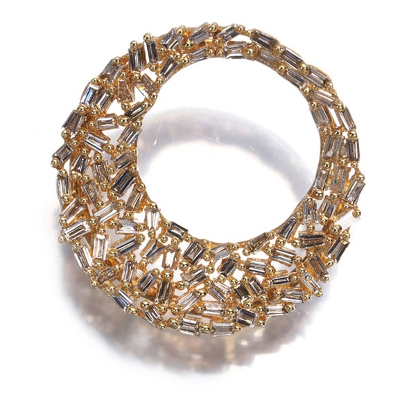  ダイヤ 0.55ct テーパーカット  ペンダントトップ K18YG 