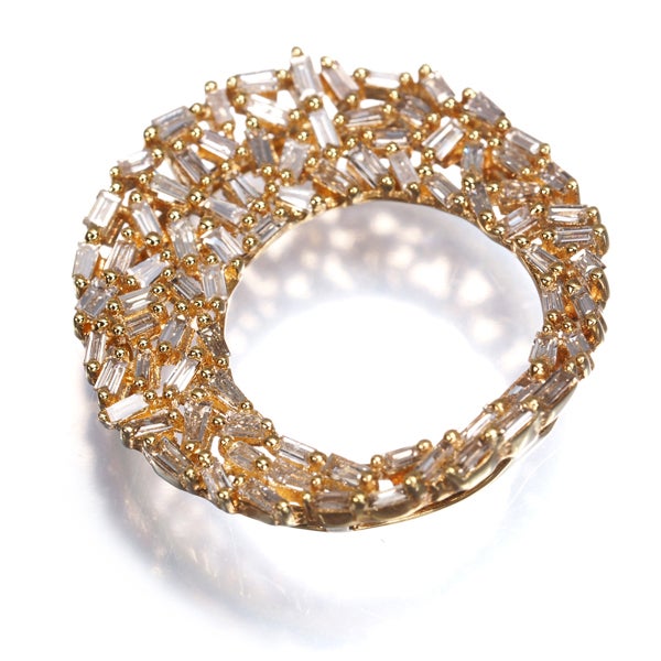  ダイヤ 0.55ct テーパーカット  ペンダントトップ K18YG 