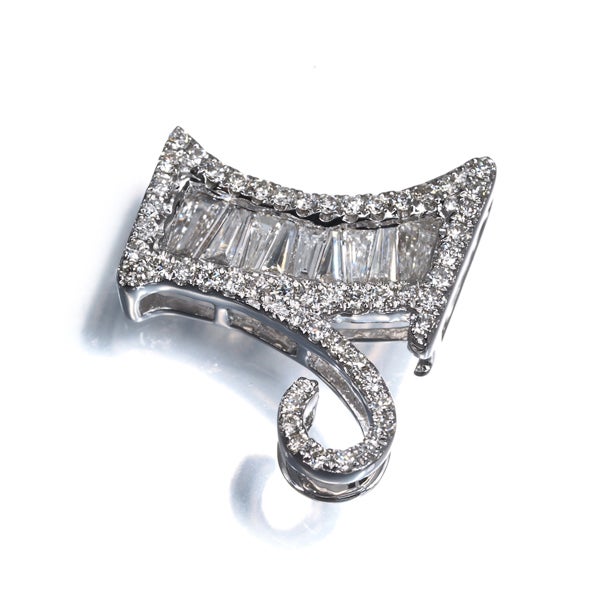  ダイヤ 0.45ct アルファベット イニシャル Y 2種カット  ペンダントトップ K18WG 