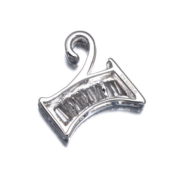  ダイヤ 0.45ct アルファベット イニシャル Y 2種カット  ペンダントトップ K18WG 