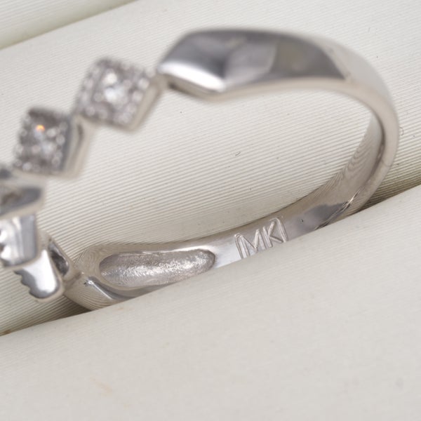ミッシェルクラン リング  ダイヤ 0.09ct  ミルグレイン 11.5号 K18WG 