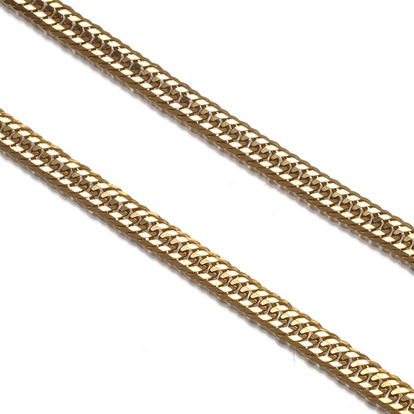 喜平 チェーンネックレス K18YG 12面トリプル 40cm 10.2g 
