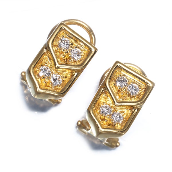 ディオール イヤリング  ダイヤ 0.05ct   K18YG 