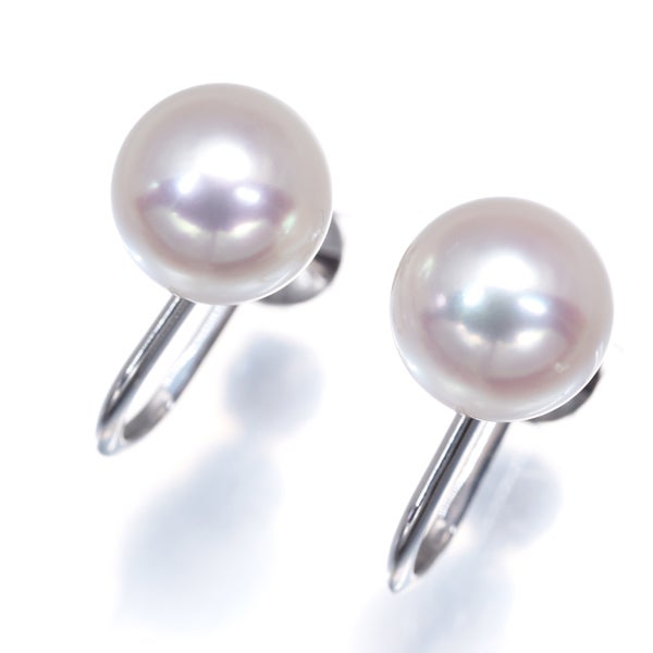 ミキモト イヤリング  アコヤ真珠 8.3mm  一粒 K18WG 