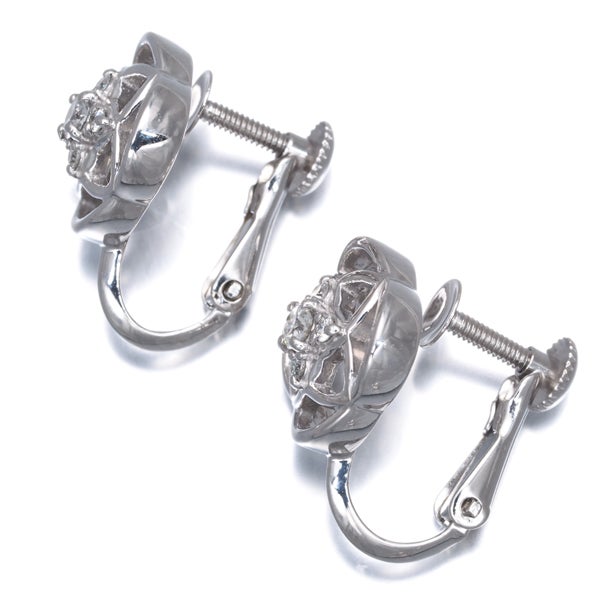 タサキ イヤリング  ダイヤ 0.08ct/0.08ct  フラワー K18WG 