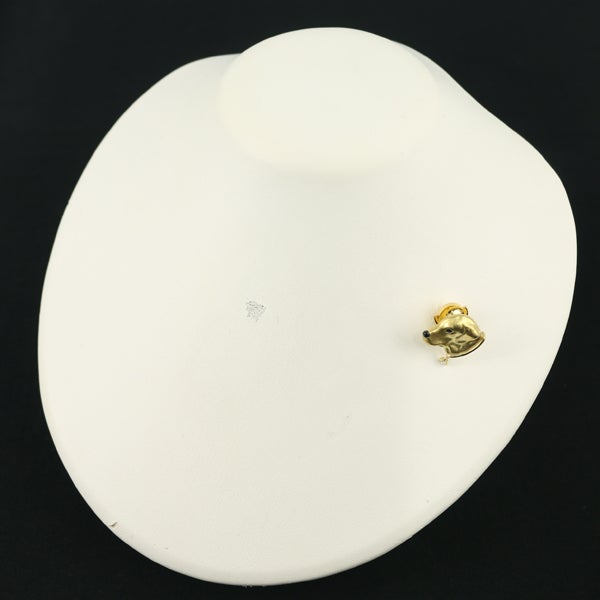 ギメル ブローチ サファイア 0.220ct ダイヤ 0.068ct  ゴールデンレトリバー 犬 K18YG