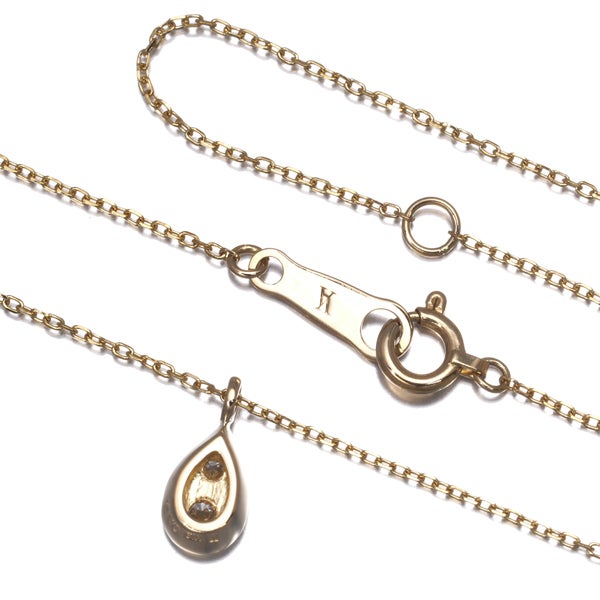 ヴァンドーム ネックレス  ダイヤ 0.12ct  ドロップ K18YG 