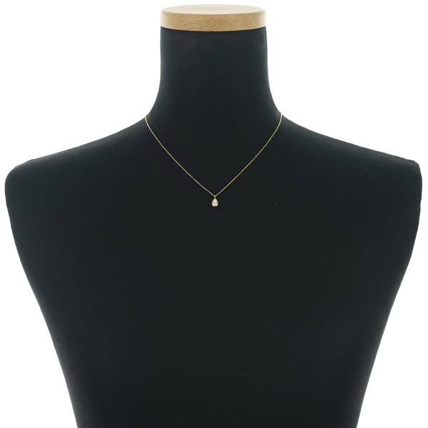 ヴァンドーム ネックレス  ダイヤ 0.12ct  ドロップ K18YG 