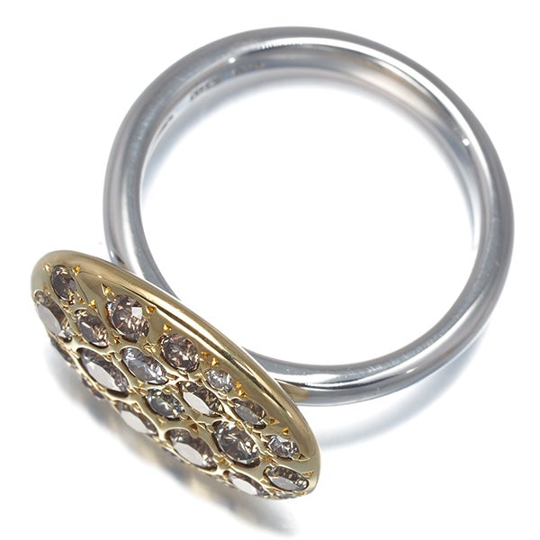 カシケイ リング  ダイヤ 1.00ct メランジェ 10.5号 K18YG/WG 