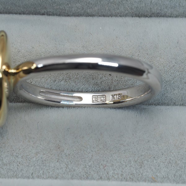 カシケイ リング  ダイヤ 1.00ct メランジェ 10.5号 K18YG/WG 