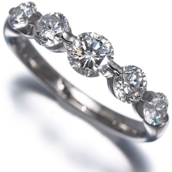  ダイヤ 1.04ct 5P  リング Pt900 