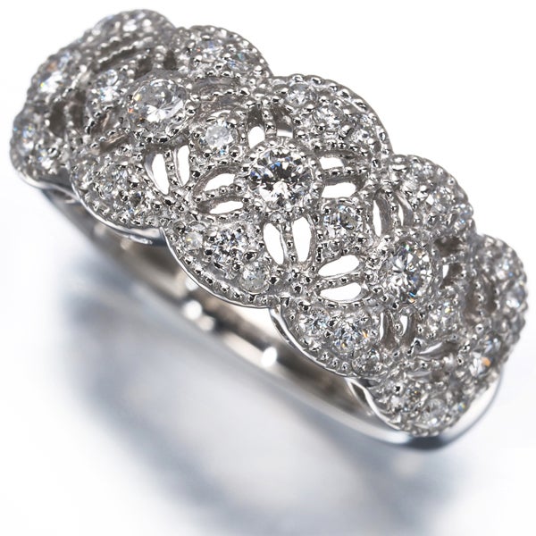  ダイヤ 0.50ct ミルグレイン 透かし  リング Pt900 