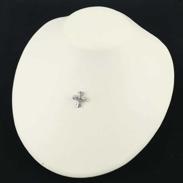 笠原真寿美 ペンダントトップ  ダイヤ 0.34ct  パライバトルマリン 0.04ct  クロス K18WG 