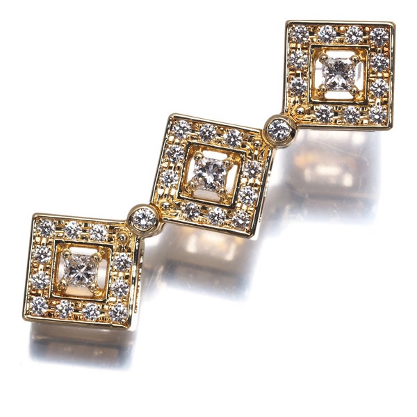 タサキ ペンダントトップ  ダイヤ 0.53ct  スクエア 2WAY K18YG 