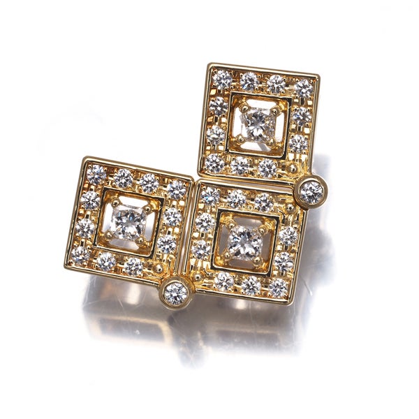 タサキ ペンダントトップ  ダイヤ 0.53ct  スクエア 2WAY K18YG 