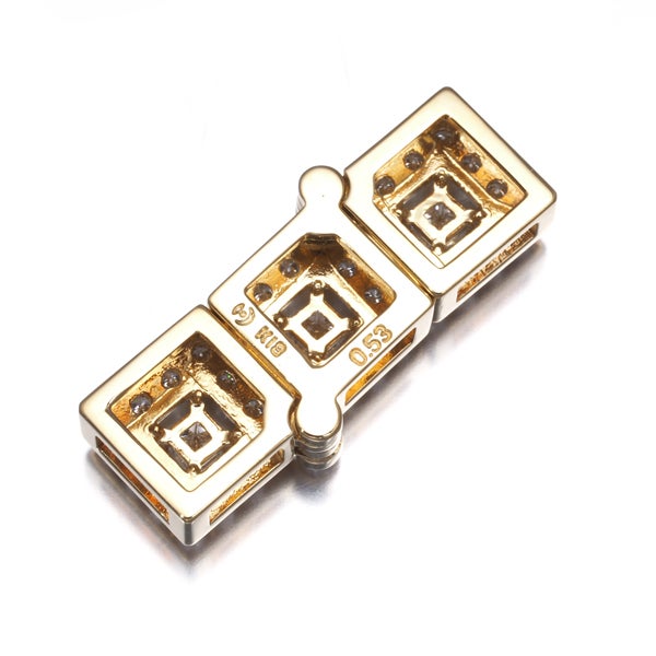 タサキ ペンダントトップ  ダイヤ 0.53ct  スクエア 2WAY K18YG 