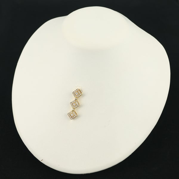 タサキ ペンダントトップ  ダイヤ 0.53ct  スクエア 2WAY K18YG 