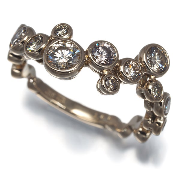 カシケイ リング  ダイヤ 1.00ct ベゼル 11号 K18BG 