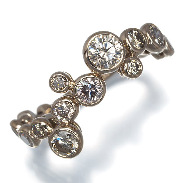 カシケイ リング  ダイヤ 1.00ct ベゼル 11号 K18BG 