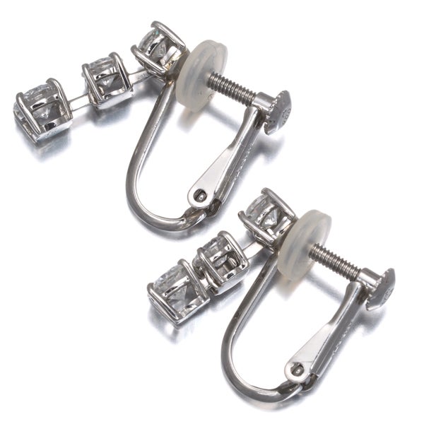  ダイヤ 0.50ct/0.50ct 3P 揺れる  イヤリング Pt900 