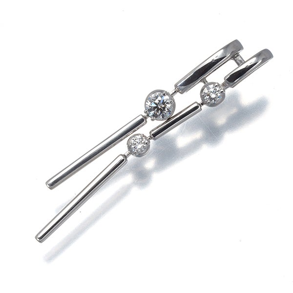 タサキ ペンダントトップ  ダイヤ 0.38ct  揺れる K18WG 