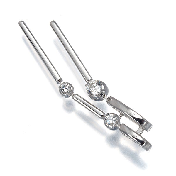 タサキ ペンダントトップ  ダイヤ 0.38ct  揺れる K18WG 