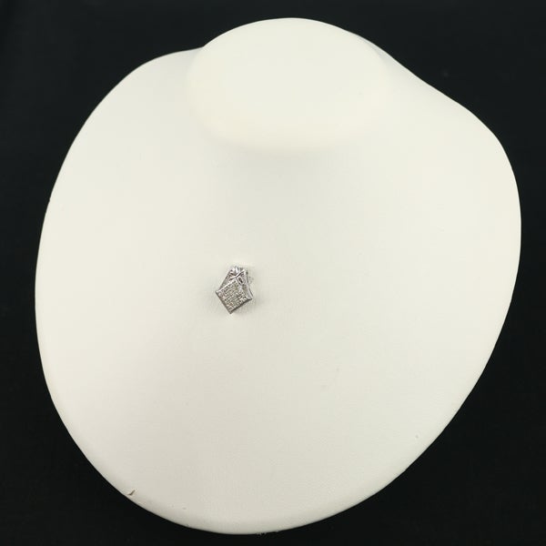 ライトブラウン ダイヤ 0.73ct ミルグレイン ミステリーセッティング ペンダントトップ K18WG 
