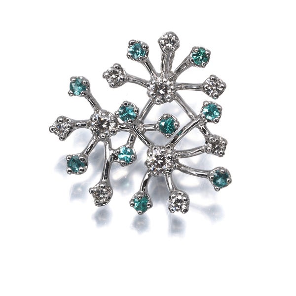  パライバトルマリン 0.20ct  ダイヤ 0.32ct   ペンダントトップ K18WG 