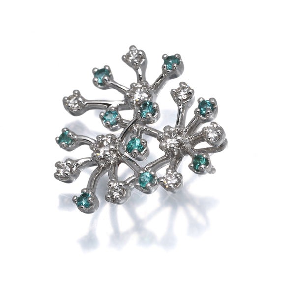 パライバトルマリン 0.20ct  ダイヤ 0.32ct   ペンダントトップ K18WG 