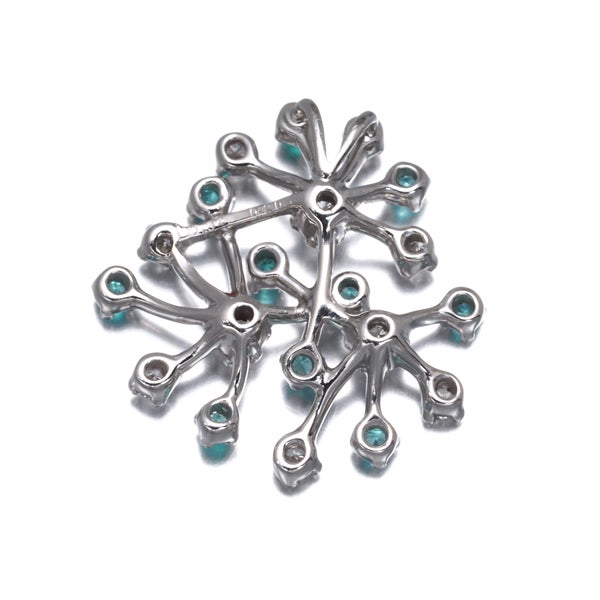  パライバトルマリン 0.20ct  ダイヤ 0.32ct   ペンダントトップ K18WG 
