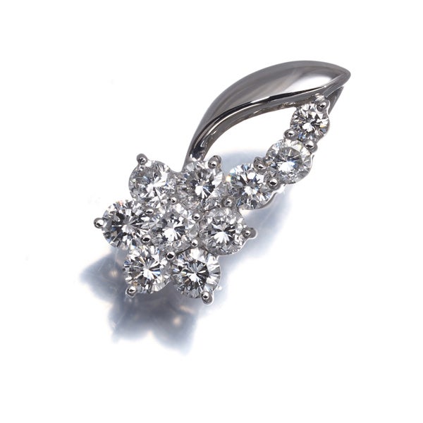  ダイヤ 1.02ct フラワー  ペンダントトップ Pt900 