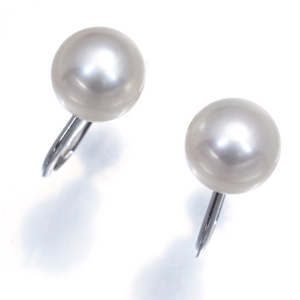 ミキモト イヤリング  アコヤ真珠 8.2mm  一粒 K18WG 