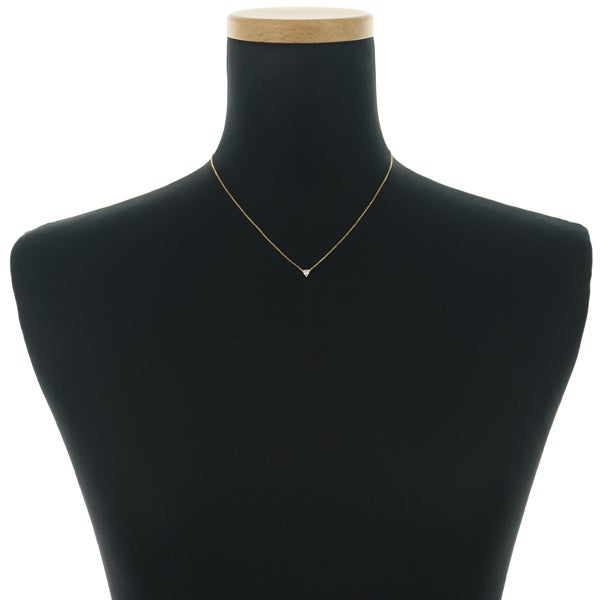 エテ ネックレス  ダイヤ 0.11ct グランハリコッツ 一粒　トライアングル K18YG 