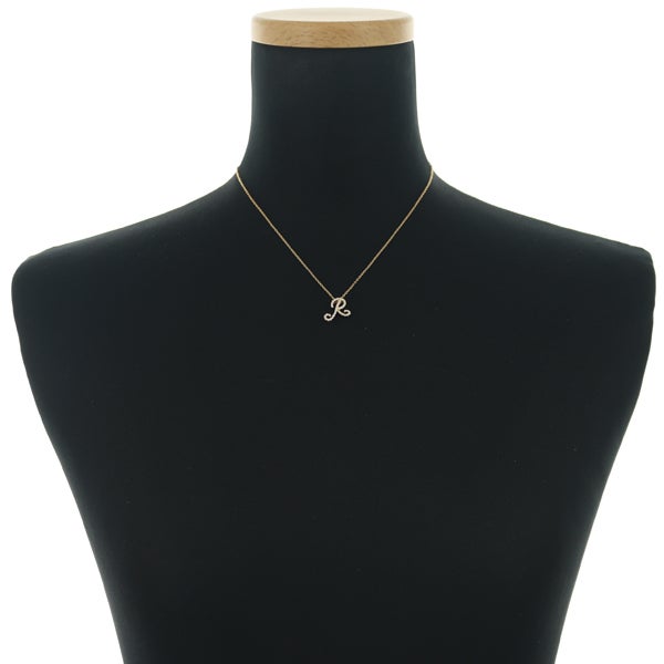 ポンテヴェキオ ネックレス  ダイヤ 0.17ct  イニシャル R K18PG 