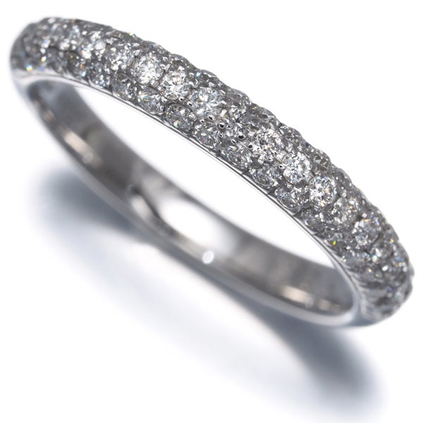 ヴァンドーム リング  ダイヤ 0.44ct  パヴェ 9号 K18WG 