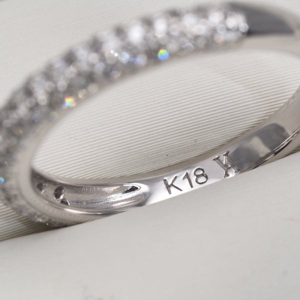 ヴァンドーム リング  ダイヤ 0.44ct  パヴェ 9号 K18WG 