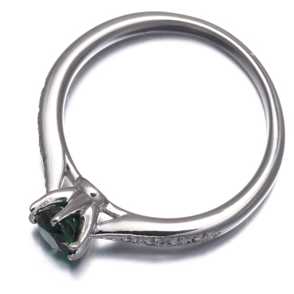タサキ リング  グリーンガーネット 0.535ct  ダイヤ 0.10ct  10号 Pt950 