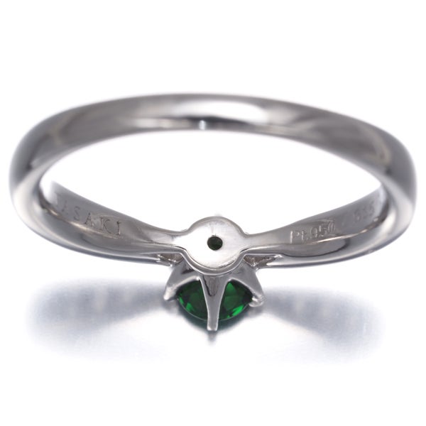 タサキ リング  グリーンガーネット 0.535ct  ダイヤ 0.10ct  10号 Pt950 