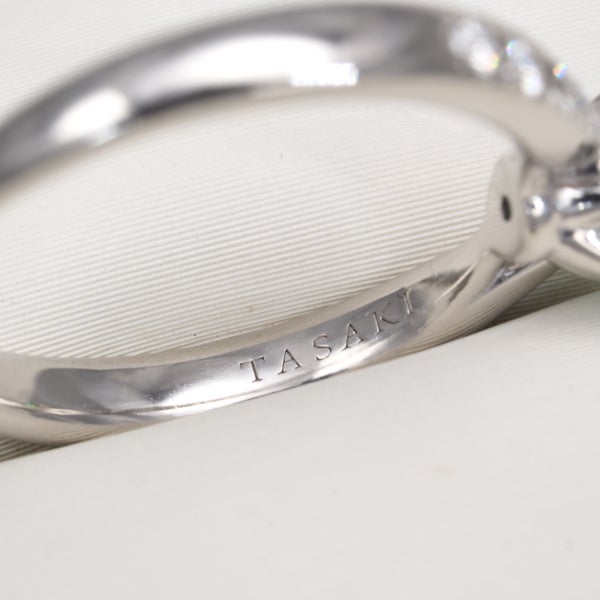タサキ リング  グリーンガーネット 0.535ct  ダイヤ 0.10ct  10号 Pt950 
