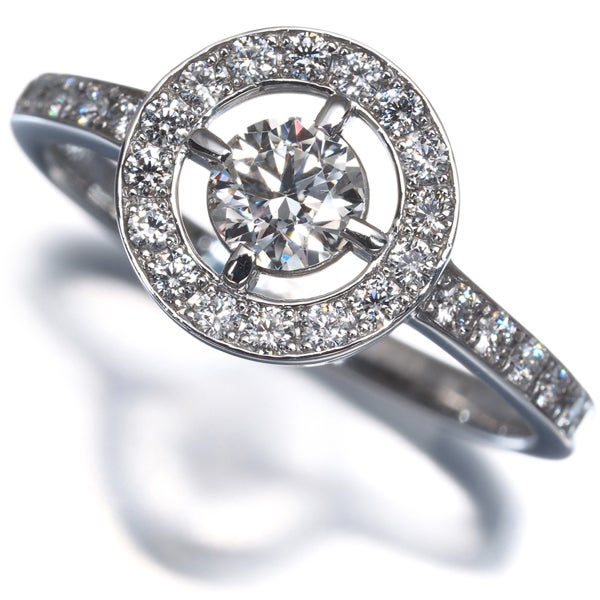 ベリテ リング  ダイヤ 0.317ct/0.26ct  サークル 11号 K18WG 