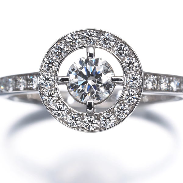 ベリテ リング  ダイヤ 0.317ct/0.26ct  サークル 11号 K18WG 
