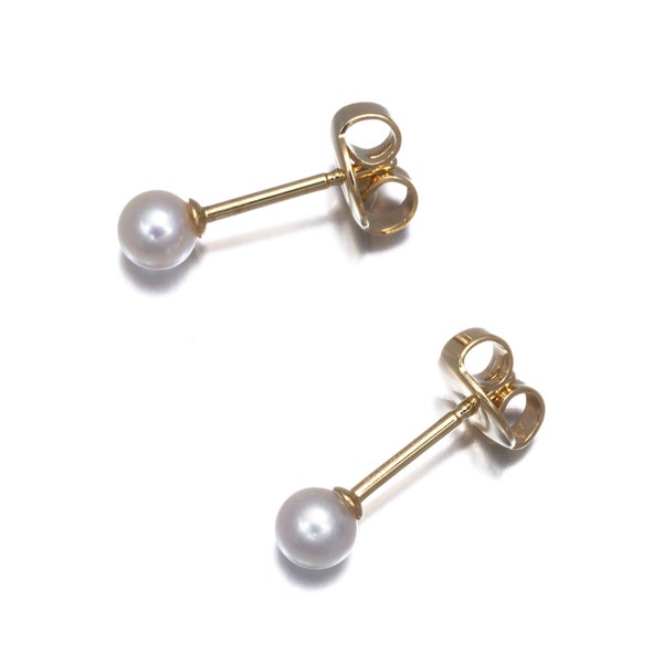 ミキモト ピアス ベビー アコヤ真珠 4.2mm  一粒 K18YG 